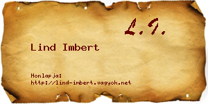 Lind Imbert névjegykártya
